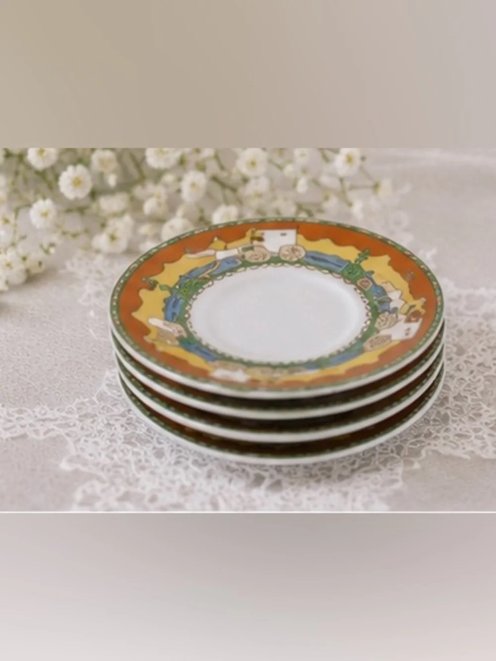 Vintage Horse Carriage Mini Tea Set Rare Southern Charm